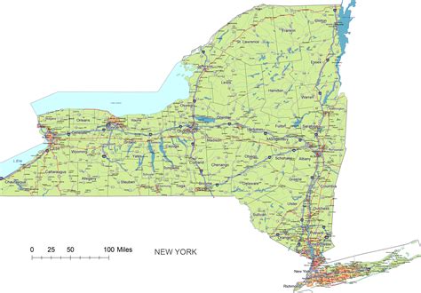 New York State Cities Map